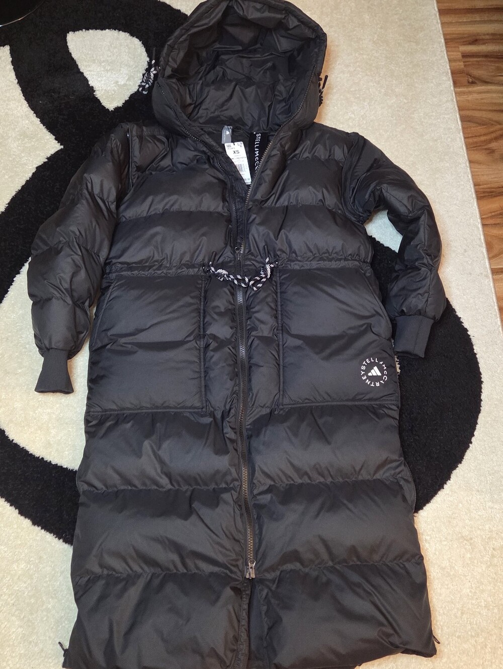 ADIDAS BT STELLA MCCARTNEY LONG PADDED PUFFER COAT SZ XS